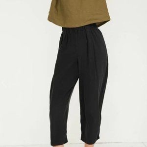 Elizabeth Suzann Andy Trouser in Silk Crepe - Black
